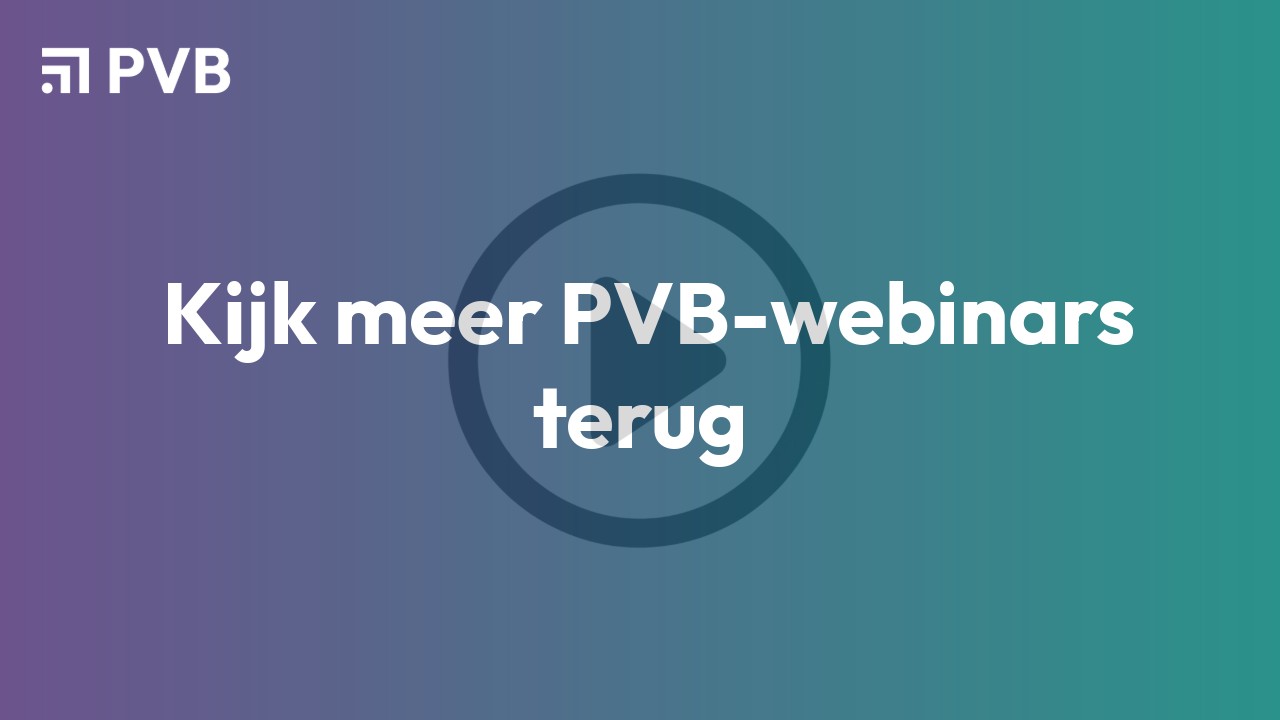 Kijk PVB webinars terug op YouTube